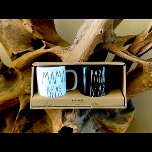 RAE DUNN MAMA BEAR/papa bear mug set